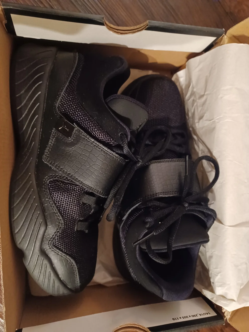 Jordan Men's Black Athletic Lace & Strap Training Sneakers